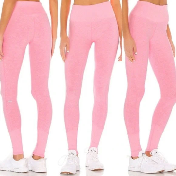 ALO Yoga Pink Seamless High-Rise Leggings - Picture 4 of 6
